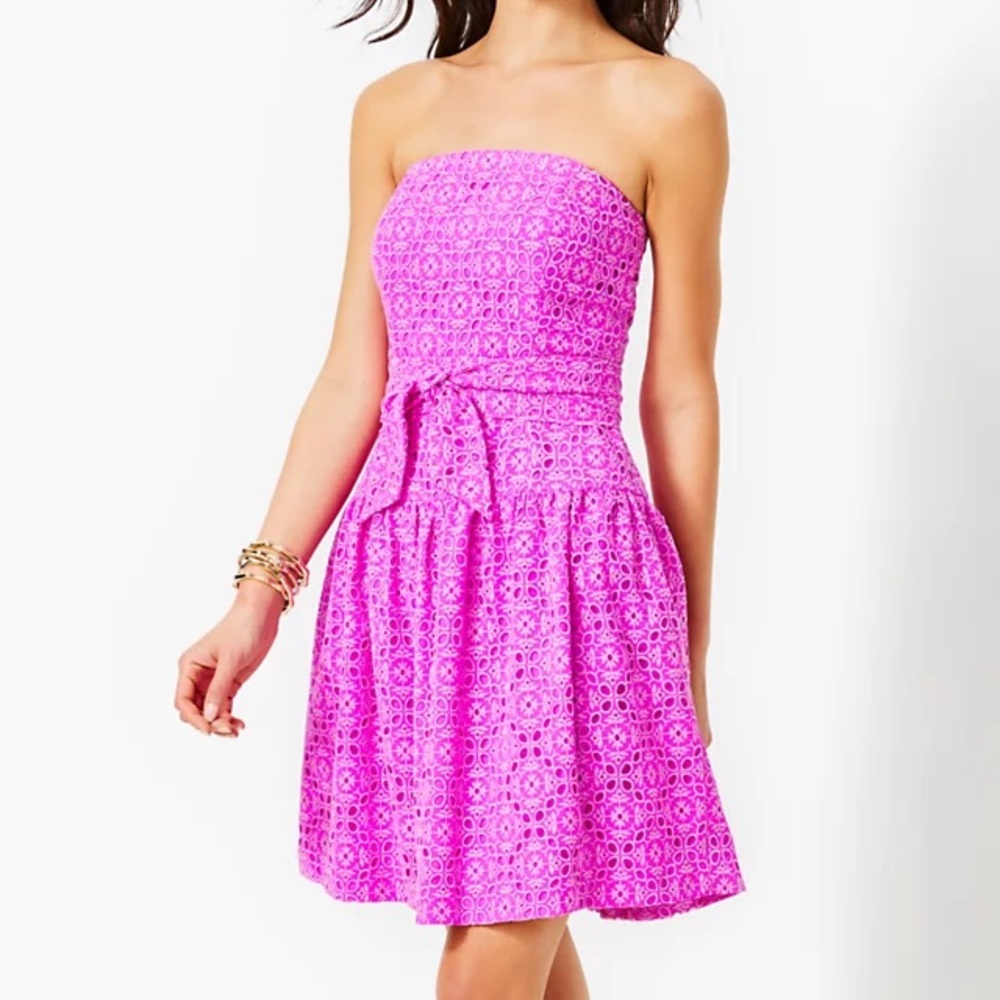 New with tags Lilly Pulitzer Akela strapless eyelet dress